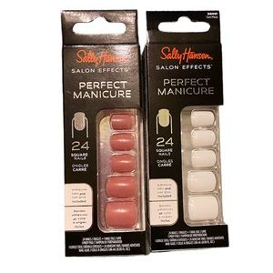 Sally Hansen Perfect Manicure Press on Nail Kit, Square, Get Mod, Pink Clay